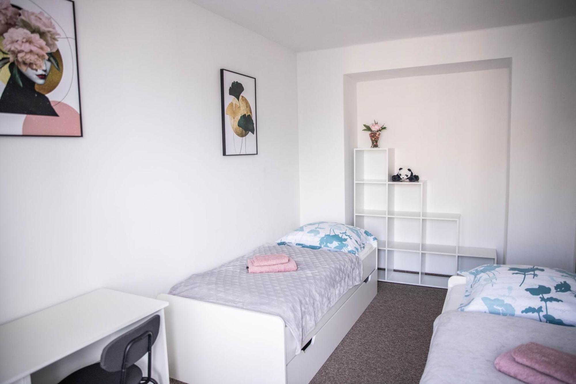 Prostorny V Centru U Reky, 2 Loznice, Balkon Apartment
